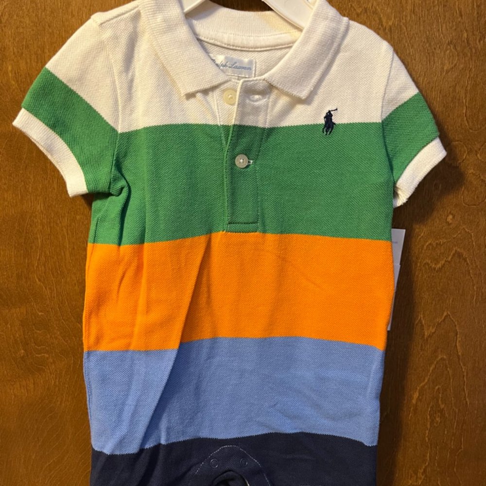 NWT Ralph Lauren romper, size 6 month